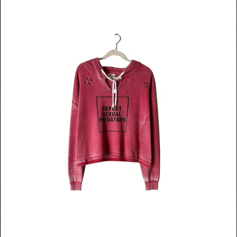 Women's Pink Graphic Hoodie Sweater